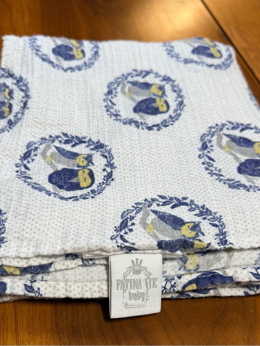 Patina Vie baby swaddling muslin cotton Owls theme blanket 40x 36